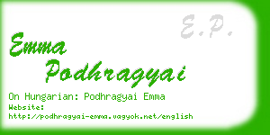 emma podhragyai business card